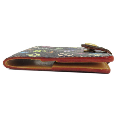 ルイヴィトン LOUIS VUITTON カルネ ドゥ バル アジェンダ ミニ M92652 ノワール モノグラムマルチカラー 手帳カバー ゴールド金具 黒 カード入れ パスケース