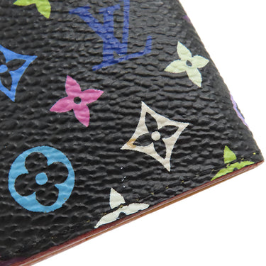 ルイヴィトン LOUIS VUITTON カルネ ドゥ バル アジェンダ ミニ M92652 ノワール モノグラムマルチカラー 手帳カバー ゴールド金具 黒 カード入れ パスケース