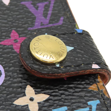 ルイヴィトン LOUIS VUITTON カルネ ドゥ バル アジェンダ ミニ M92652 ノワール モノグラムマルチカラー 手帳カバー ゴールド金具 黒 カード入れ パスケース