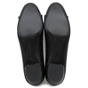 サルヴァトーレ・フェラガモ Salvatore Ferragamo ヴァラ リボン ブラック レザー 3 1/2 パンプス ブラック金具 黒