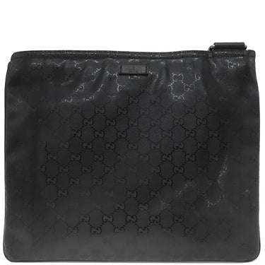 グッチ GUCCI GGインプリメ ショルダーバッグ 201446 ブラック PVC ショルダーバッグ シルバー金具 黒