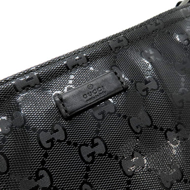 グッチ GUCCI GGインプリメ ショルダーバッグ 201446 ブラック PVC ショルダーバッグ シルバー金具 黒