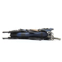 バーバリー BURBERRY ビースト コレクション ネイビー×ブラウン×マルチカラー レザー バッグチャーム シルバー金具 紺 茶 バーバリーチェック