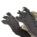 バーバリー BURBERRY ビースト コレクション ネイビー×ブラウン×マルチカラー レザー バッグチャーム シルバー金具 紺 茶 バーバリーチェック