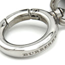 バーバリー BURBERRY ビースト コレクション ネイビー×ブラウン×マルチカラー レザー バッグチャーム シルバー金具 紺 茶 バーバリーチェック