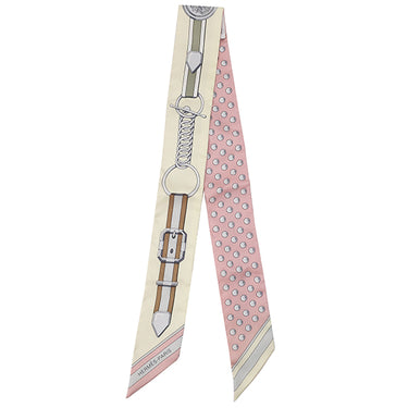 エルメス HERMES ツイリー ジョーヌペール×ローズプードル×グリスパール シルク スカーフ 新品 未使用 【GRAND TRALALA/グラントゥラララ】