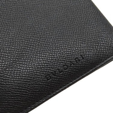 ブルガリ BVLGARI クラシコ ブラック レザー 手帳カバー 黒 パスポートカバー