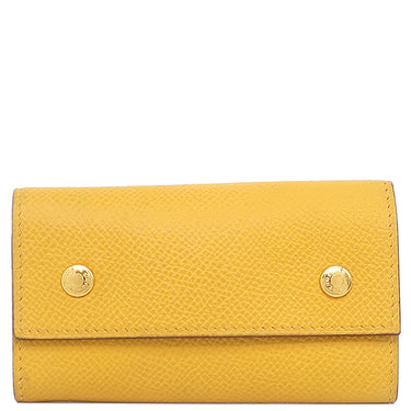 エルメス HERMES セリエ 4連キーケース イエロー系 クシュベル キーケース ゴールド金具 黄色