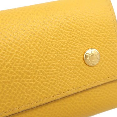 エルメス HERMES セリエ 4連キーケース イエロー系 クシュベル キーケース ゴールド金具 黄色