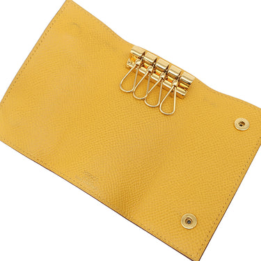 エルメス HERMES セリエ 4連キーケース イエロー系 クシュベル キーケース ゴールド金具 黄色