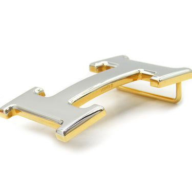 エルメス HERMES コンスタンスH ＃70 ブラック×ゴールド ボックスカーフ #70 ベルト シルバー金具 Hバックル 黒 茶