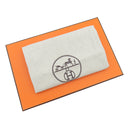 エルメス HERMES 犬用トリーツポーチ カーキ×フー コットンキャンバス レザー ポーチ シルバー金具 オレンジ ペット用品 お散歩バッグ