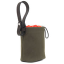 エルメス HERMES 犬用トリーツポーチ カーキ×フー コットンキャンバス レザー ポーチ シルバー金具 オレンジ ペット用品 お散歩バッグ