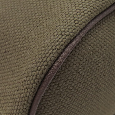 エルメス HERMES 犬用トリーツポーチ カーキ×フー コットンキャンバス レザー ポーチ シルバー金具 オレンジ ペット用品 お散歩バッグ