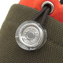 エルメス HERMES 犬用トリーツポーチ カーキ×フー コットンキャンバス レザー ポーチ シルバー金具 オレンジ ペット用品 お散歩バッグ