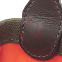 エルメス HERMES 犬用トリーツポーチ カーキ×フー コットンキャンバス レザー ポーチ シルバー金具 オレンジ ペット用品 お散歩バッグ