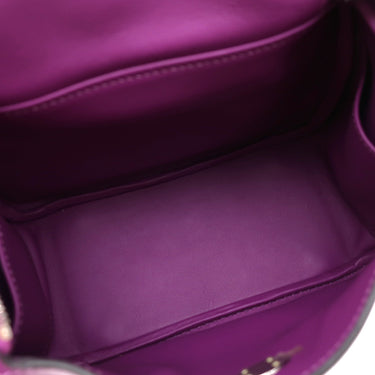 エルメス HERMES リンディ ミニ 20 アネモネ スイフト ショルダーバッグ シルバー金具 紫