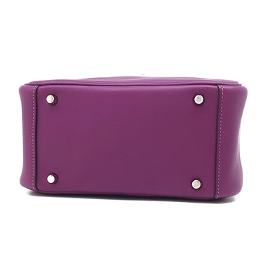 エルメス HERMES リンディ ミニ 20 アネモネ スイフト ショルダーバッグ シルバー金具 紫