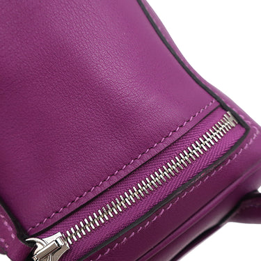 エルメス HERMES リンディ ミニ 20 アネモネ スイフト ショルダーバッグ シルバー金具 紫