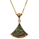 ブルガリ BVLGARI ディーヴァ ドリーム 351143 ピンクゴールド K18PG ダイヤモンド マラカイト ネックレス 緑 グリーン 750 18K 18金 RG