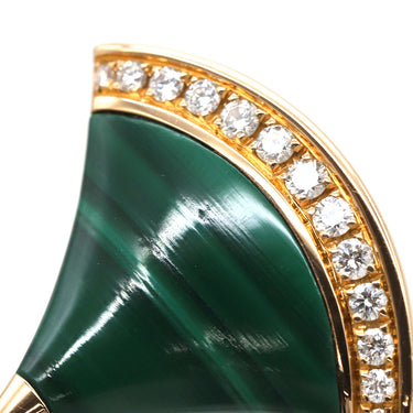 ブルガリ BVLGARI ディーヴァ ドリーム 351143 ピンクゴールド K18PG ダイヤモンド マラカイト ネックレス 緑 グリーン 750 18K 18金 RG