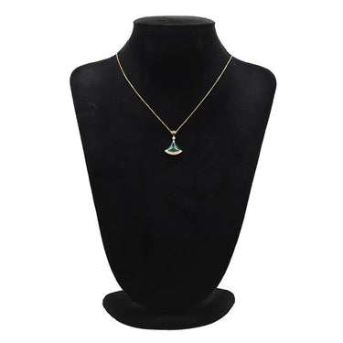 ブルガリ BVLGARI ディーヴァ ドリーム 351143 ピンクゴールド K18PG ダイヤモンド マラカイト ネックレス 緑 グリーン 750 18K 18金 RG