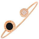 ブルガリ BVLGARI ブルガリブルガリ S ブラック×ピンクゴールド K18PG オニキス ダイヤモンド 14037 ブレスレット パヴェダイヤ オニキス 750 PG