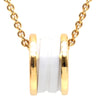 ブルガリ BVLGARI ビーゼロワン ネックレス 346082 ピンクゴールドXホワイト K18PG セラミック ネックレス B-zero1 ペンダント 18K 750PG 白