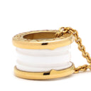 ブルガリ BVLGARI ビーゼロワン ネックレス 346082 ピンクゴールドXホワイト K18PG セラミック ネックレス B-zero1 ペンダント 18K 750PG 白