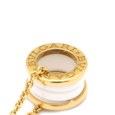 ブルガリ BVLGARI ビーゼロワン ネックレス 346082 ピンクゴールドXホワイト K18PG セラミック ネックレス B-zero1 ペンダント 18K 750PG 白