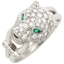 カルティエ Cartier パンテール ドゥ カルティエ ホワイトゴールド K18WG ダイヤモンド エメラルド オニキス #54 リング 指輪 パンサー 750 18K 13.5号