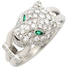 カルティエ Cartier パンテール ドゥ カルティエ ホワイトゴールド K18WG ダイヤモンド エメラルド オニキス #54 リング 指輪 パンサー 750 18K 13.5号