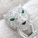 カルティエ Cartier パンテール ドゥ カルティエ ホワイトゴールド K18WG ダイヤモンド エメラルド オニキス #54 リング 指輪 パンサー 750 18K 13.5号