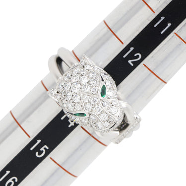 カルティエ Cartier パンテール ドゥ カルティエ ホワイトゴールド K18WG ダイヤモンド エメラルド オニキス #54 リング 指輪 パンサー 750 18K 13.5号