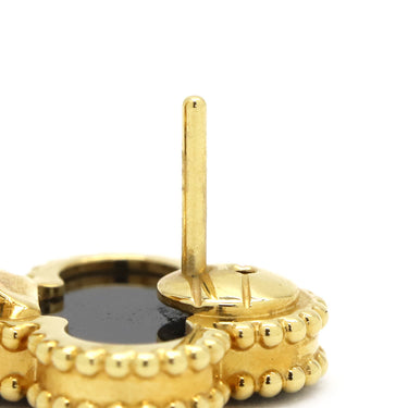 ヴァンクリーフアーペル Van Cleef & Arpels ヴィンテージ アルハンブラ VCARA44200 ブラック×イエローゴールド K18YG オニキス ピアス 黒 750YG 18K
