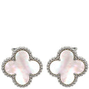 ヴァンクリーフアーペル Van Cleef & Arpels ビンテージ アルハンブラ VCARF48600 パールホワイトXホワイトゴールド K18WG マザーオブパール ピアス 750WG 18K