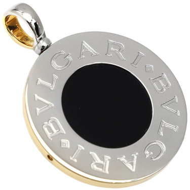 ブルガリ BVLGARI ブルガリブルガリ イエローゴールドXシルバー K18YG ステンレス ラピスラズリ オニキス ペンダントトップ 紫 黒 18K 2way