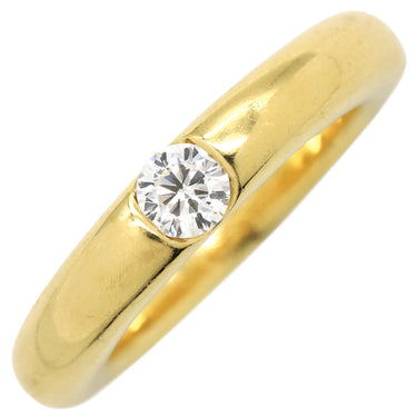 カルティエ Cartier エリプス Ellipse イエローゴールド K18YG ダイヤモンド #51(JP11) リング 指輪 750 18K 1P ダイヤモンド 11号