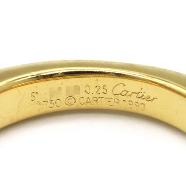 カルティエ Cartier エリプス Ellipse イエローゴールド K18YG ダイヤモンド #51(JP11) リング 指輪 750 18K 1P ダイヤモンド 11号