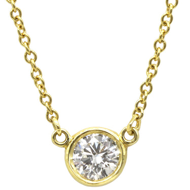 ティファニー Tiffany & Co バイザヤード シングルダイヤモンド ペンダント イエローゴールド K18YG ダイヤモンド ネックレス 750YG T&Co. 1石 エルサペレッティ