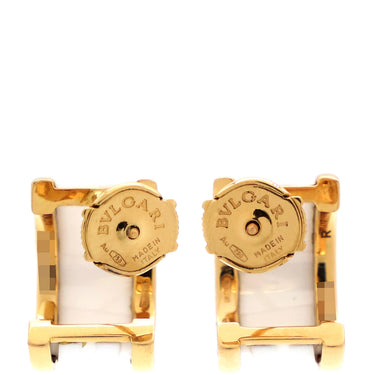 ブルガリ BVLGARI B-zero1 ビーゼロワン ホワイト×イエローゴールド K18YG セラミック ピアス 白 BVLGARI Au750 18K 18金 スパイラル コロッセオ