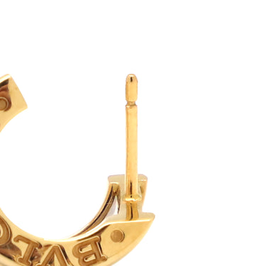 ブルガリ BVLGARI B-zero1 ビーゼロワン ホワイト×イエローゴールド K18YG セラミック ピアス 白 BVLGARI Au750 18K 18金 スパイラル コロッセオ