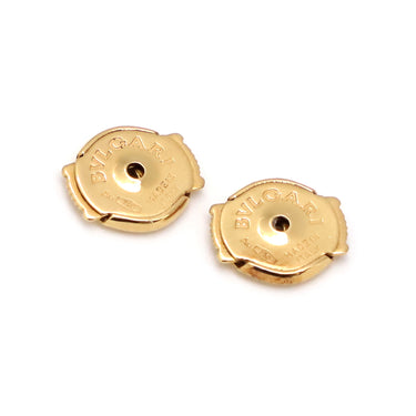 ブルガリ BVLGARI B-zero1 ビーゼロワン ホワイト×イエローゴールド K18YG セラミック ピアス 白 BVLGARI Au750 18K 18金 スパイラル コロッセオ