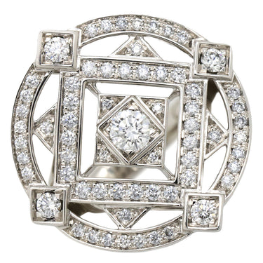 カルティエ Cartier インドミステリューズ ダイヤ ホワイトゴールド K18WG ダイヤモンド #50(JP10) リング 指輪 750 18K ラウンド 10号