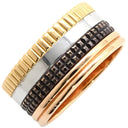 ブシュロン BOUCHERON キャトル クラシック ラージ JRG00257 4カラー K18YG K18PG K18WG ブラウンPVD ＃T65(JP25) リング 指輪 750 18K 24.5号