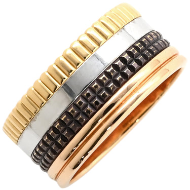 ブシュロン BOUCHERON キャトル クラシック ラージ JRG00257 4カラー K18YG K18PG K18WG ブラウンPVD ＃T65(JP25) リング 指輪 750 18K 24.5号