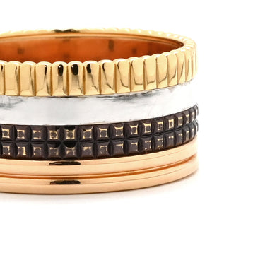 ブシュロン BOUCHERON キャトル クラシック ラージ JRG00257 4カラー K18YG K18PG K18WG ブラウンPVD ＃T65(JP25) リング 指輪 750 18K 24.5号