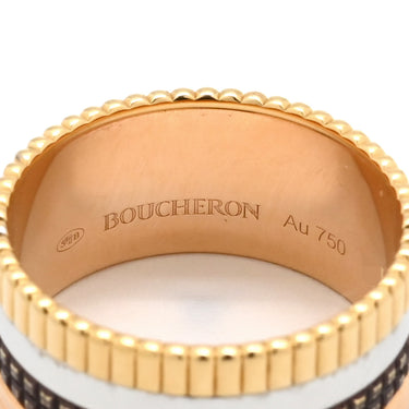 ブシュロン BOUCHERON キャトル クラシック ラージ JRG00257 4カラー K18YG K18PG K18WG ブラウンPVD ＃T65(JP25) リング 指輪 750 18K 24.5号