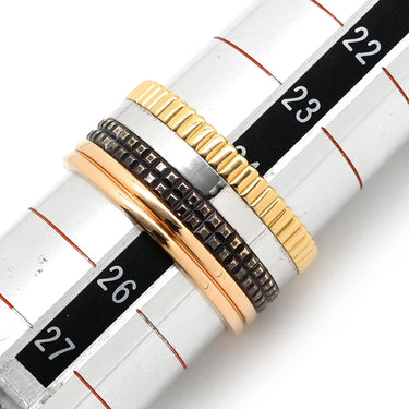 ブシュロン BOUCHERON キャトル クラシック ラージ JRG00257 4カラー K18YG K18PG K18WG ブラウンPVD ＃T65(JP25) リング 指輪 750 18K 24.5号