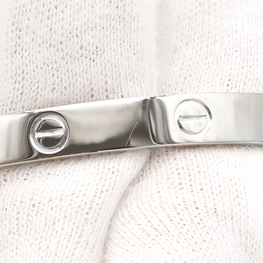 カルティエ Cartier LOVE ラブブレス B6067619 ホワイトゴールド K18WG #19 ブレスレット 750WG 18K 18金 バングル